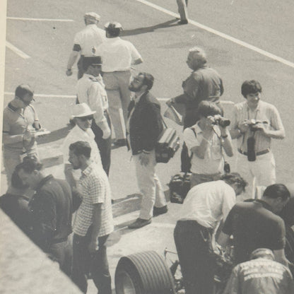 Vintage Lotus Racing Photo 1967 French Grand Prix Graham Hill Colin Chapman