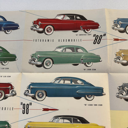 Oldsmobile Sales Brochure Catalog 76 88 98 Coupe Sedan Convertible 1950 1951