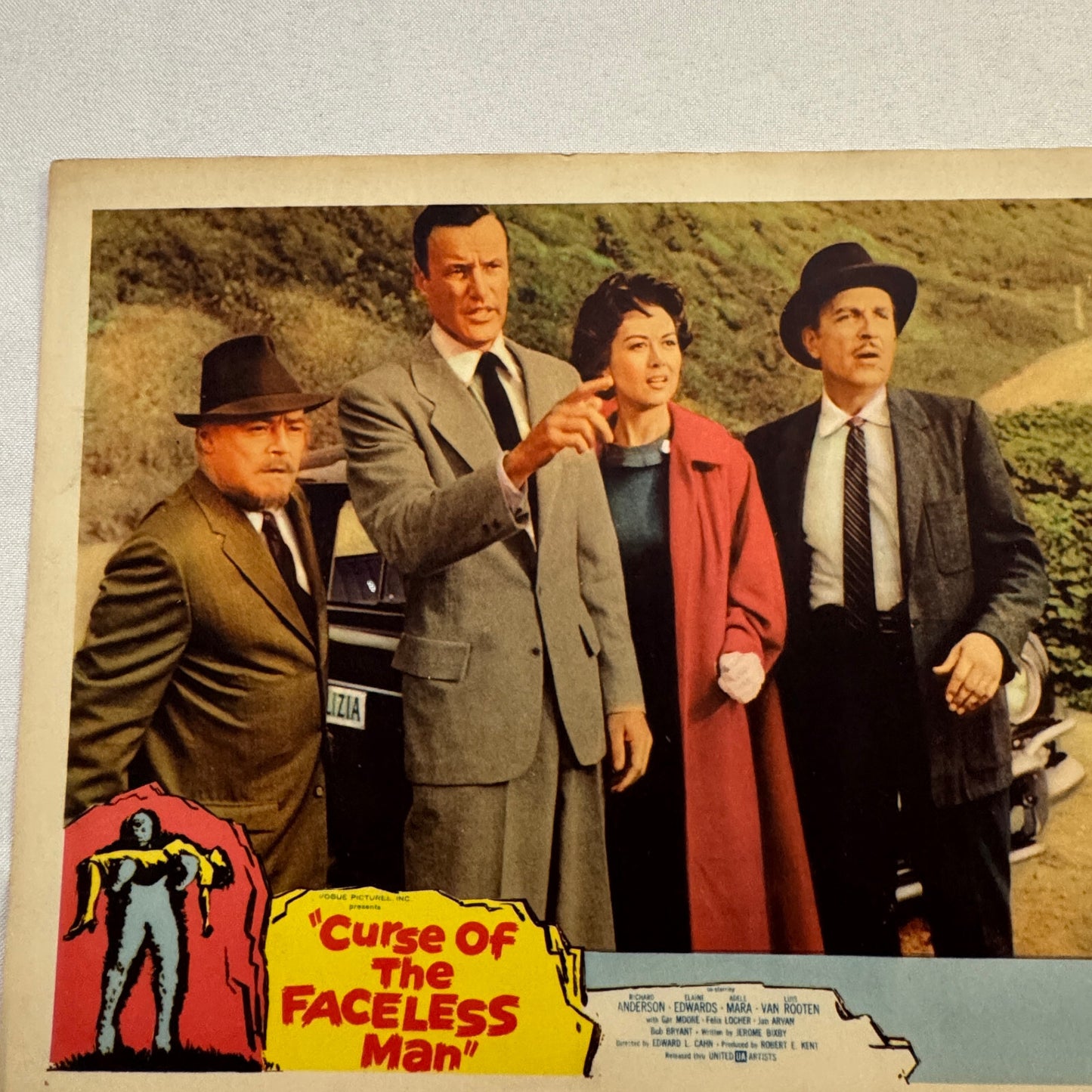 Vintage Horror Movie Lobby Card Poster 1958 The Curse of the Faceless Man
