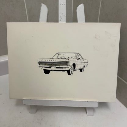 Vintage Plymouth Car Illustration Art Drawing Hand Drawn Robert Preis Vintage