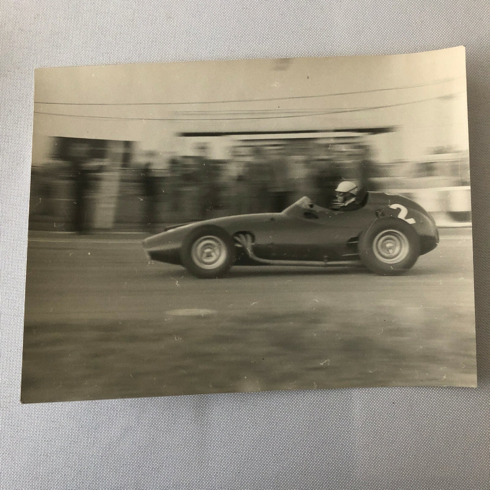 Vintage Racing Car Driver Photo Photograph Print 