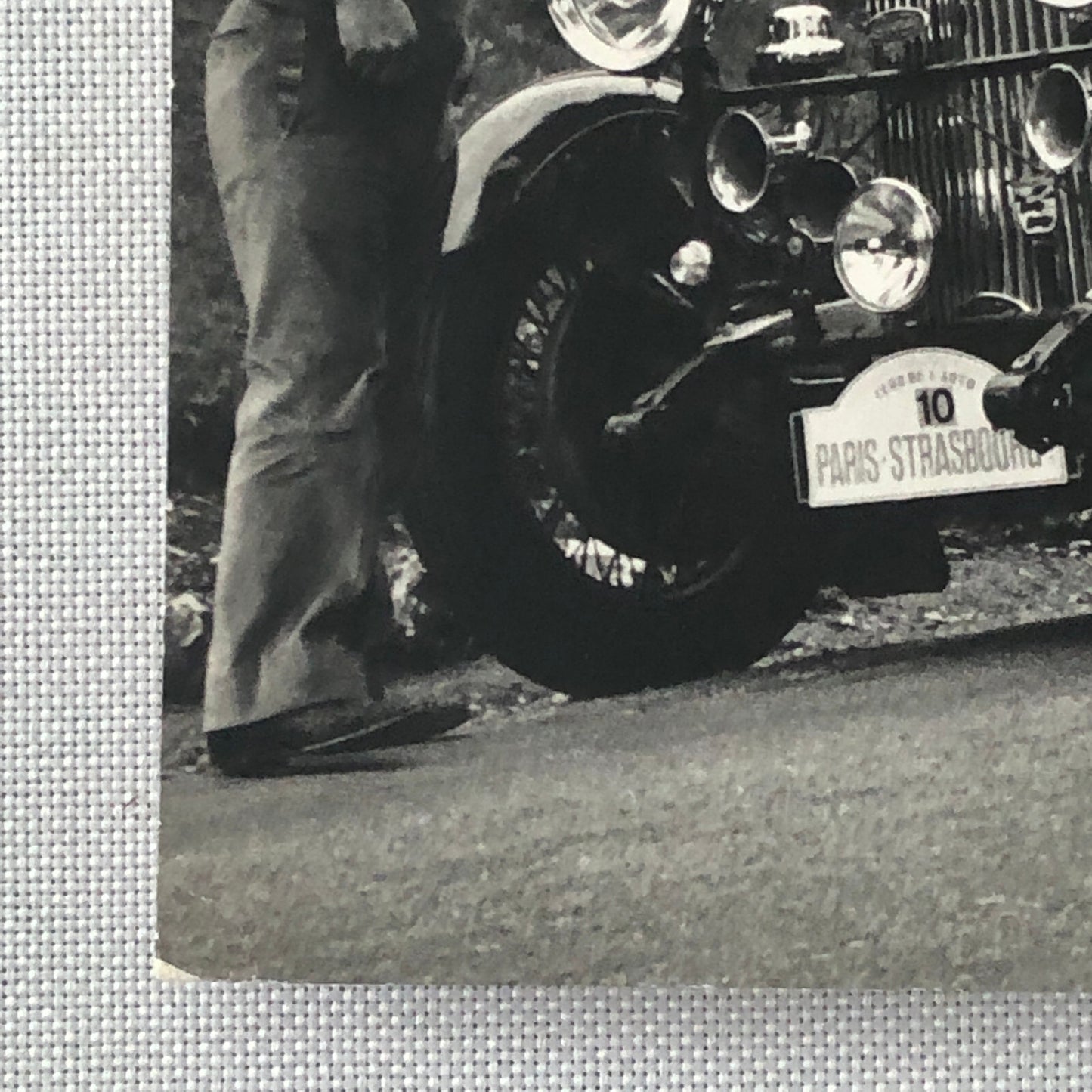 Vintage Antique Car Photo Photograph Print Paris - Strausberg Rally Rallye ? 