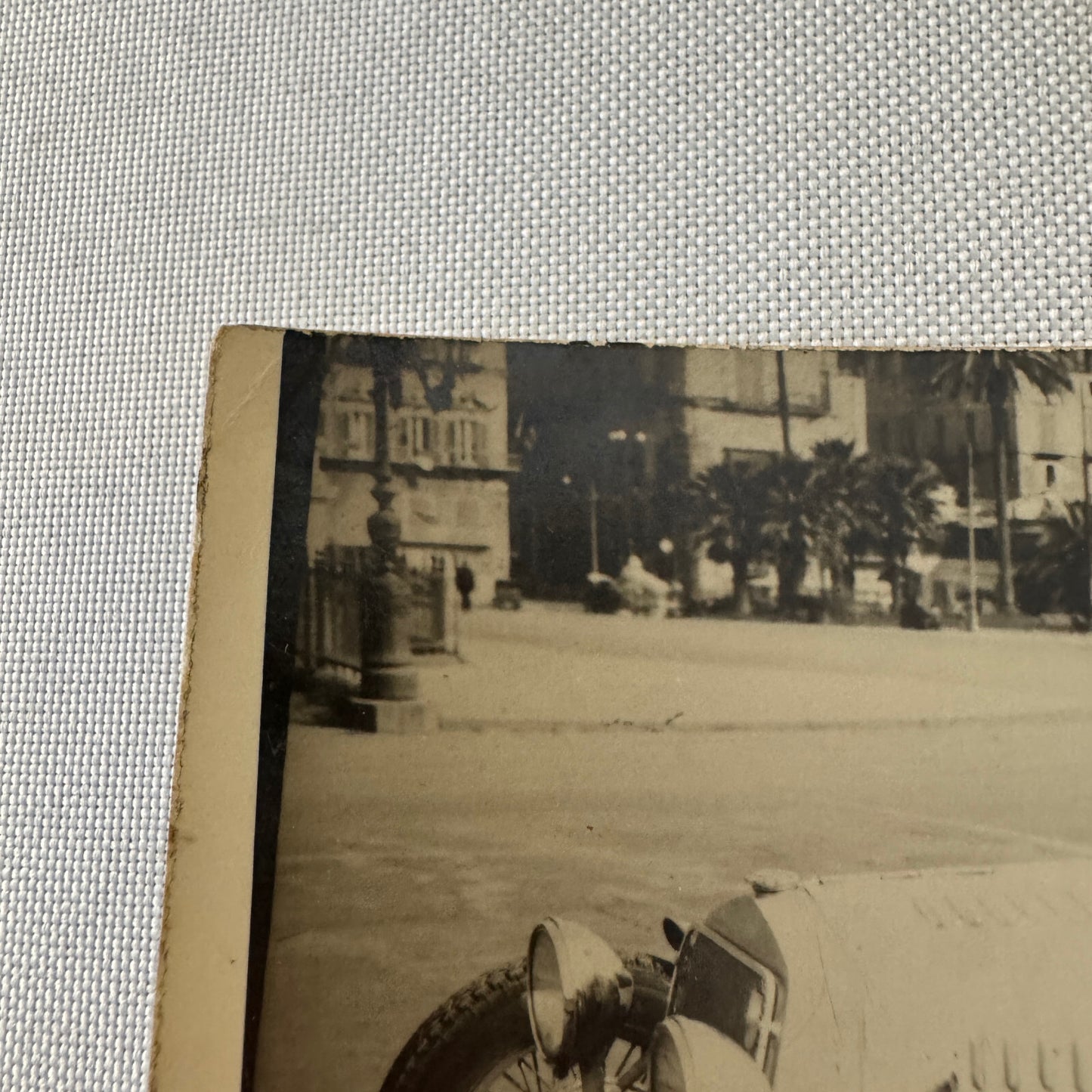 Vintage Italian Automobile Real Photo Postcard Post Card RPPC Men in Car