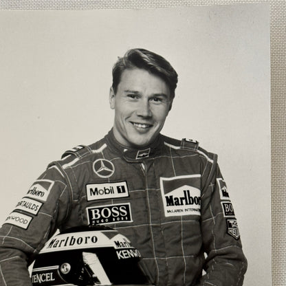 Mika Hakkinen Racing Driver Photo Photograph McLaren Mercedes Helmet 1995