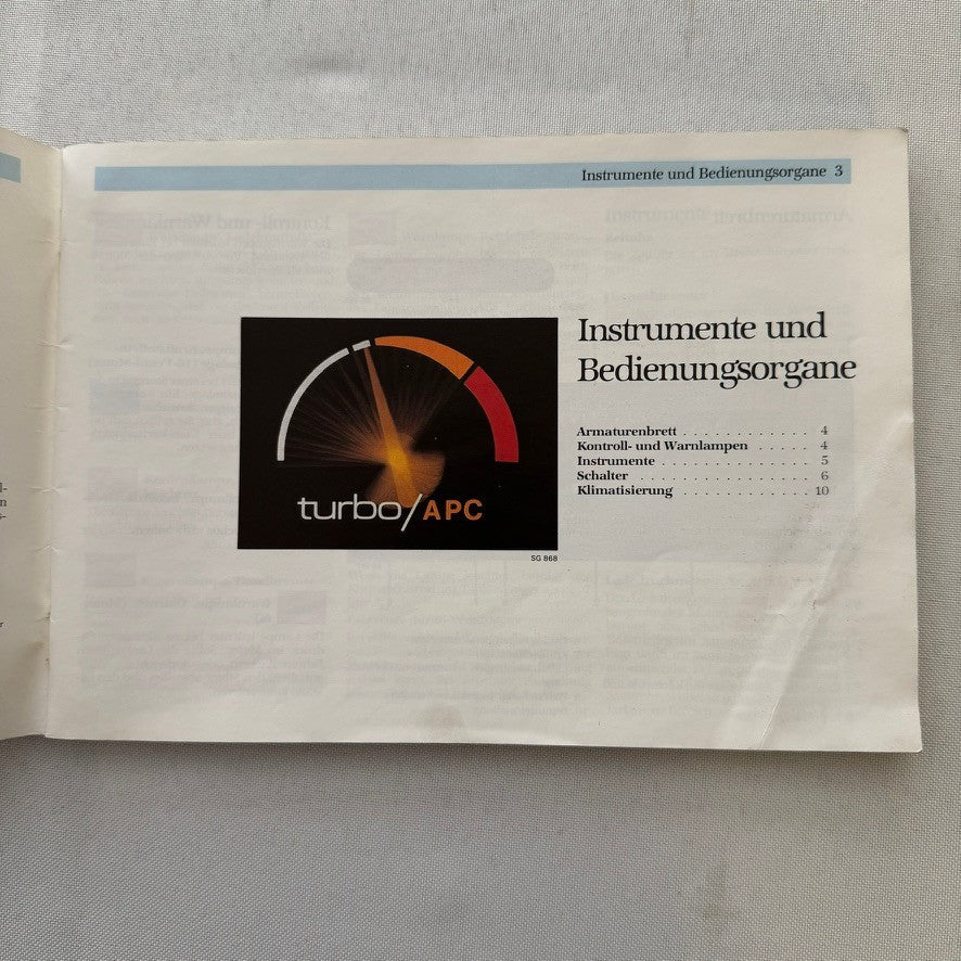 1990 Saab 900 Owners Manual Instruction Guide Book Saab SPG Turbo GERMAN