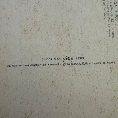 1935 Bugatti Coupe Ventoux Car Automobile Vintage Postcard Post Card