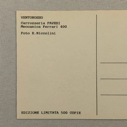 Ferrari 400 Convertible Concept Car Postcard Post Card