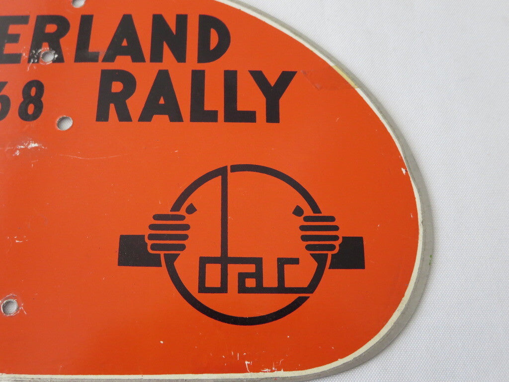 1968 Sauerland Rally Car Rallye Participant Plate Plaque #145 - Authentic 