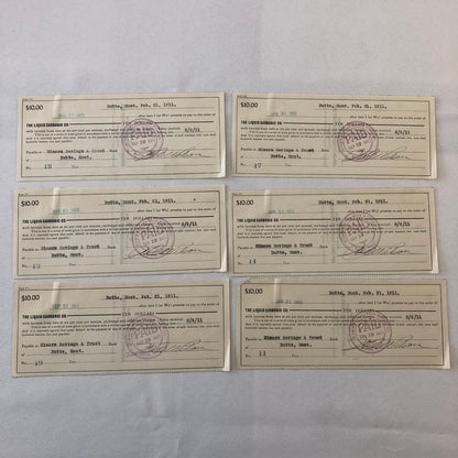 Liquid Carbonic Company Receipt Payment Note Document Ephemera Lot 26x 1911