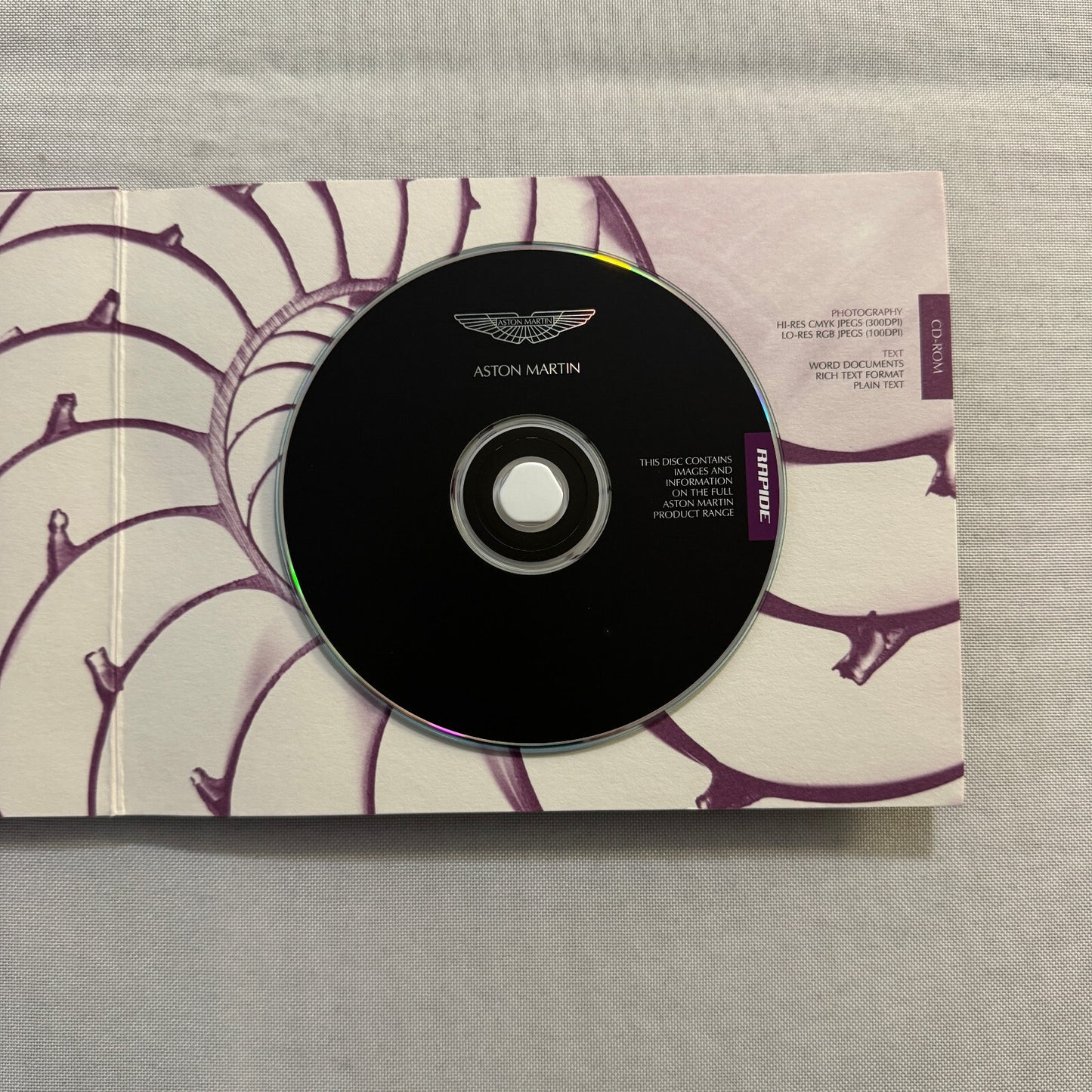 Aston Martin Rapide Car Press Kit Brochure with Photo CD DB9 DBR9 V8 Vantage