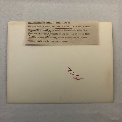 The Prisoner of Zenda Movie Film Press Photo Photograph Lewis Stone +