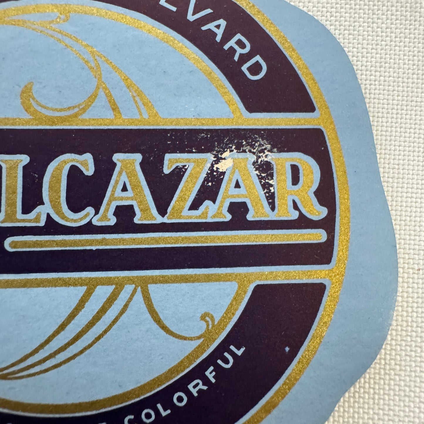 Vintage Travel Luggage Label Hotel Alcazar Miami Florida FL