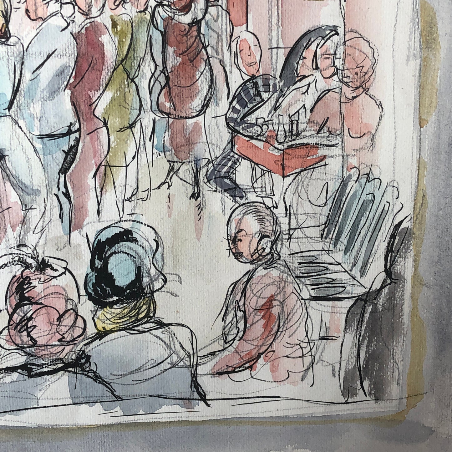 Vintage Painting Art Artwork Artist Arthur E Sudler Bar Scene People Men Women