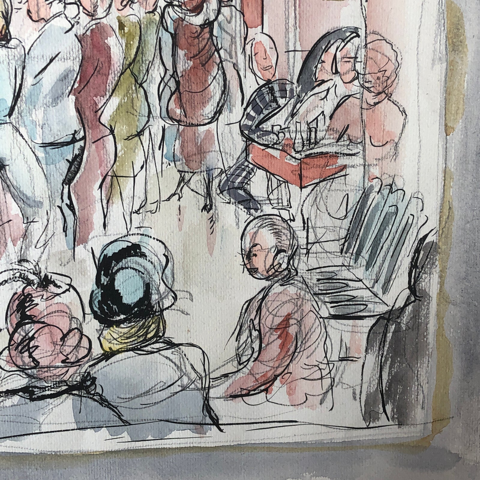 Vintage Painting Art Artwork Artist Arthur E Sudler Bar Scene People Men Women