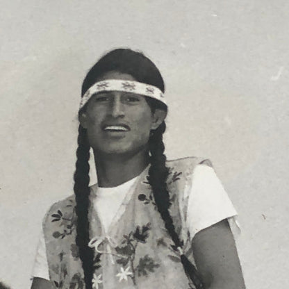 Native American Indian Aboriginal Man on Horseback Circus Photo Photograph