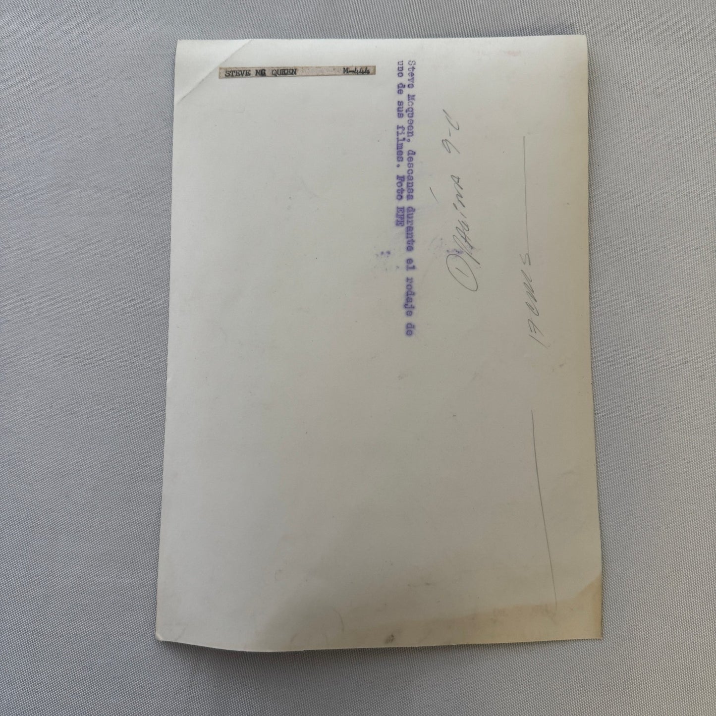 Vintage Steve McQueen Photo Actor Movie Film EFE Press Photo Photograph Print