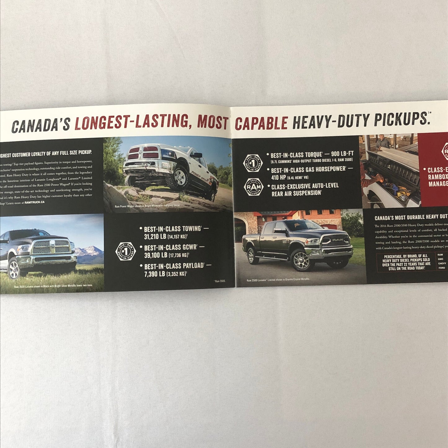 2016 Dodge Ram 2500 / 3500 Pickup Sales Brochure Catalog Outdoorsman Power Wagon