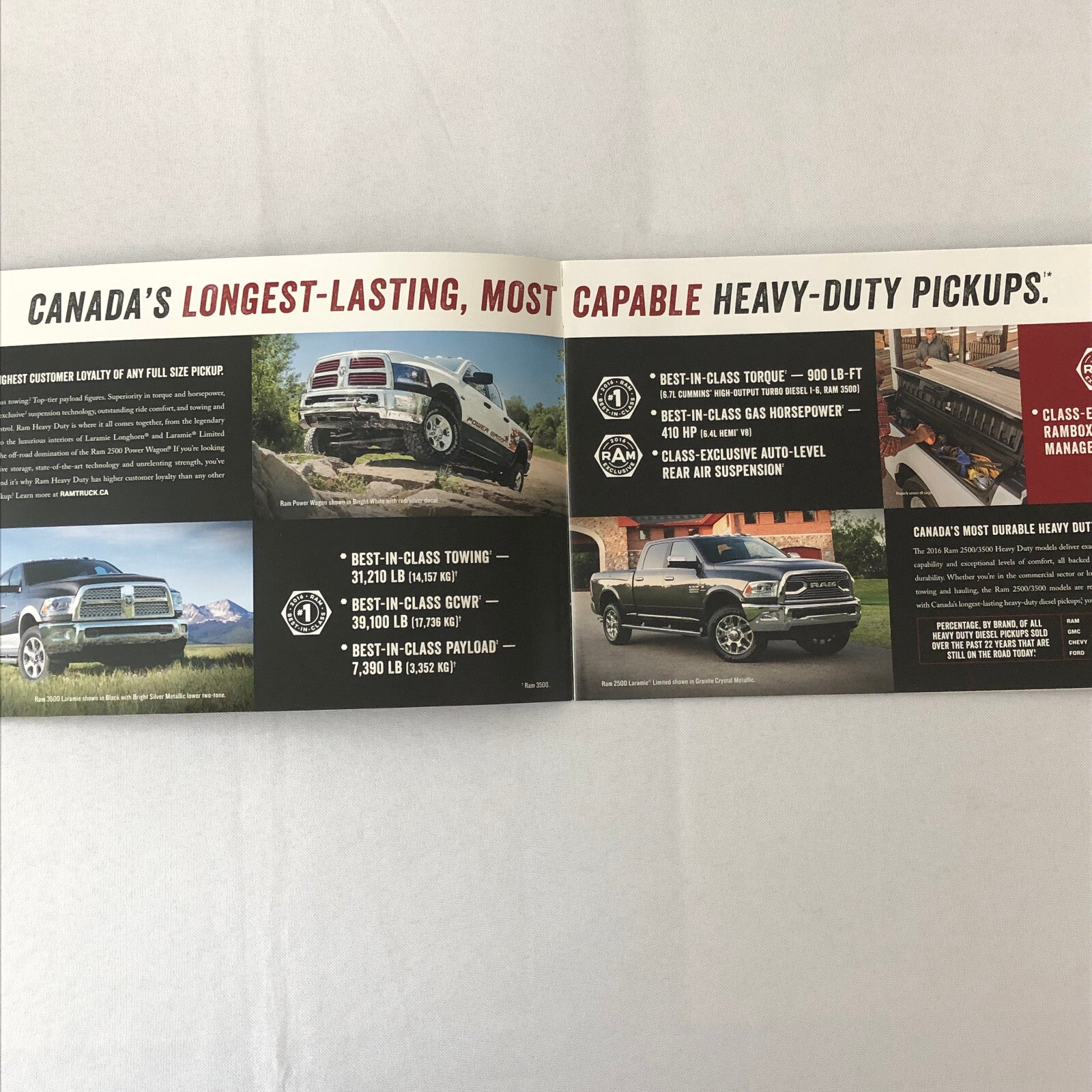 2016 Dodge Ram 2500 / 3500 Pickup Sales Brochure Catalog Outdoorsman Power Wagon