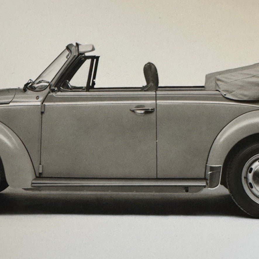 Vintage Volkswagen Beetle Convertible VW Bug Car Photo Photograph Print