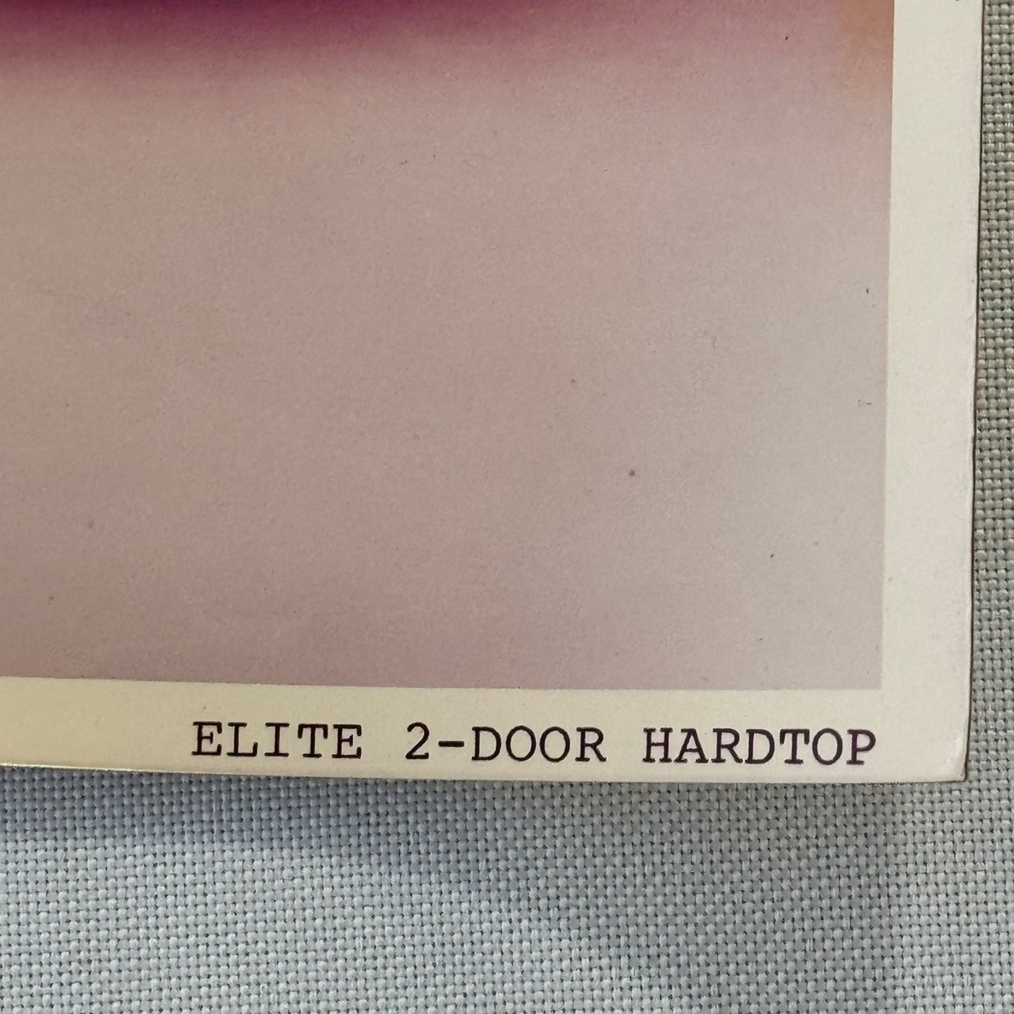 Ford Elite Hardtop Car Photo Photograph Print Vintage