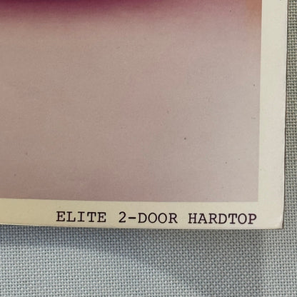 Ford Elite Hardtop Car Photo Photograph Print Vintage