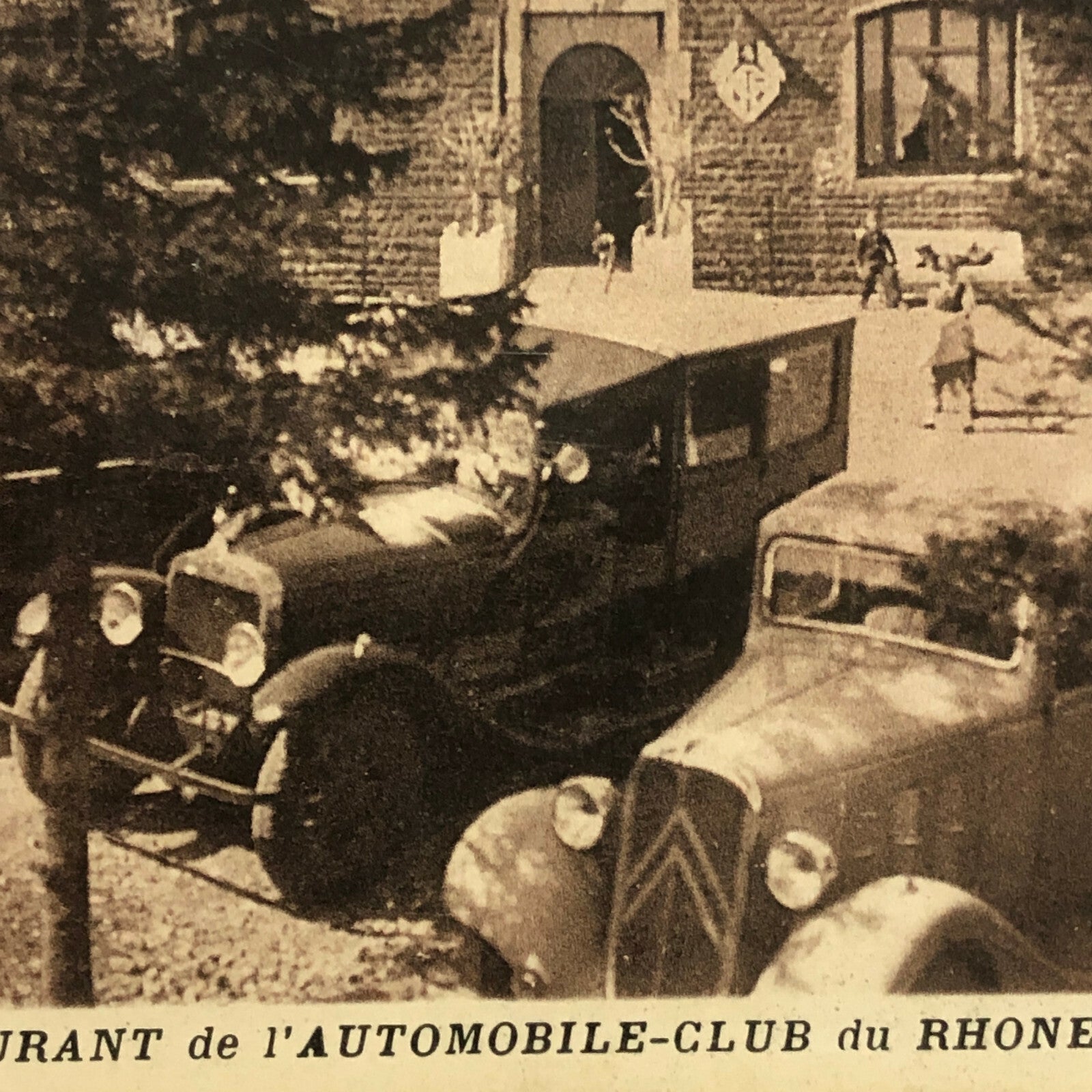 Vintage French Automobile Club du Rhone Postcard Post Card Citroen + 