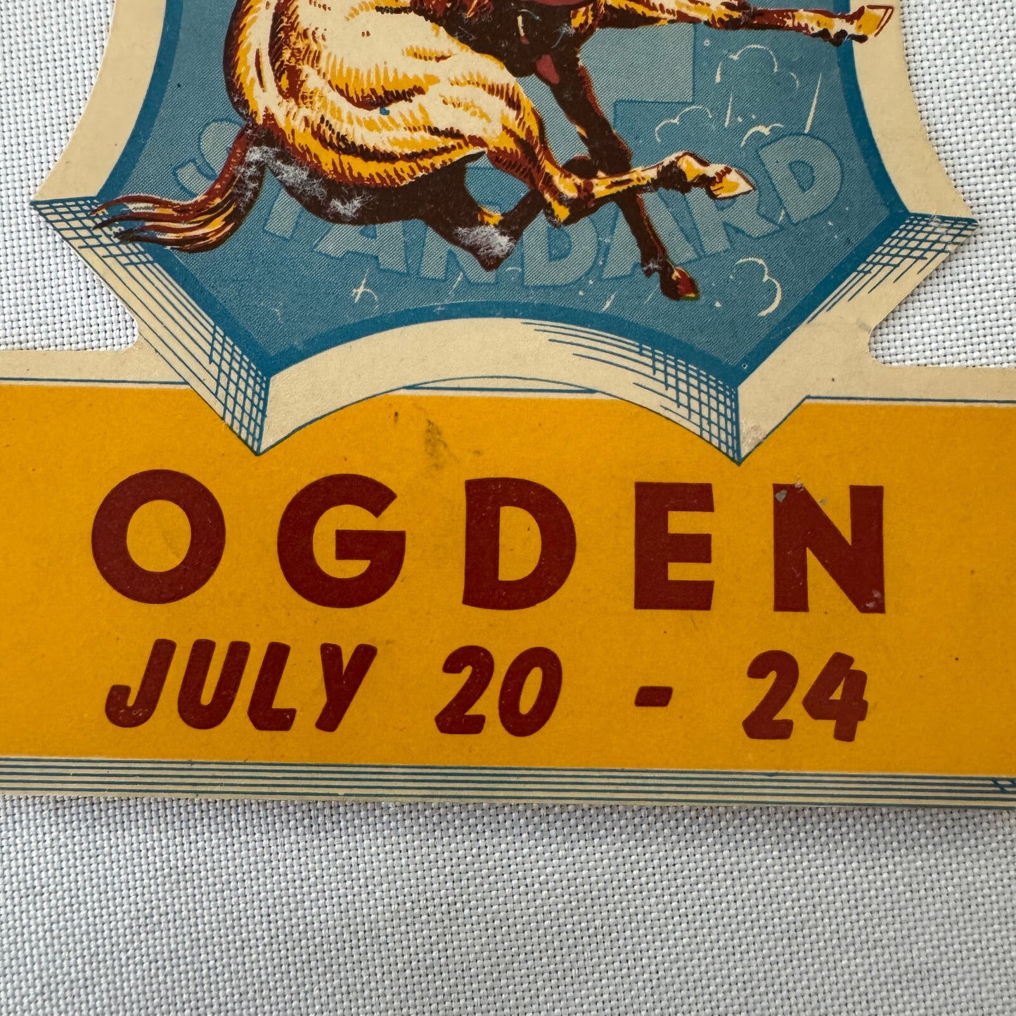 Vintage Rodeo Event Advertising Label 1940s