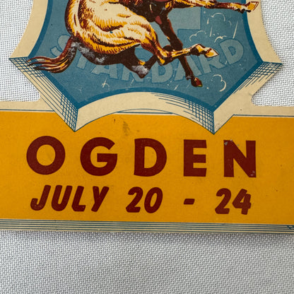 Vintage Rodeo Event Advertising Label 1940s