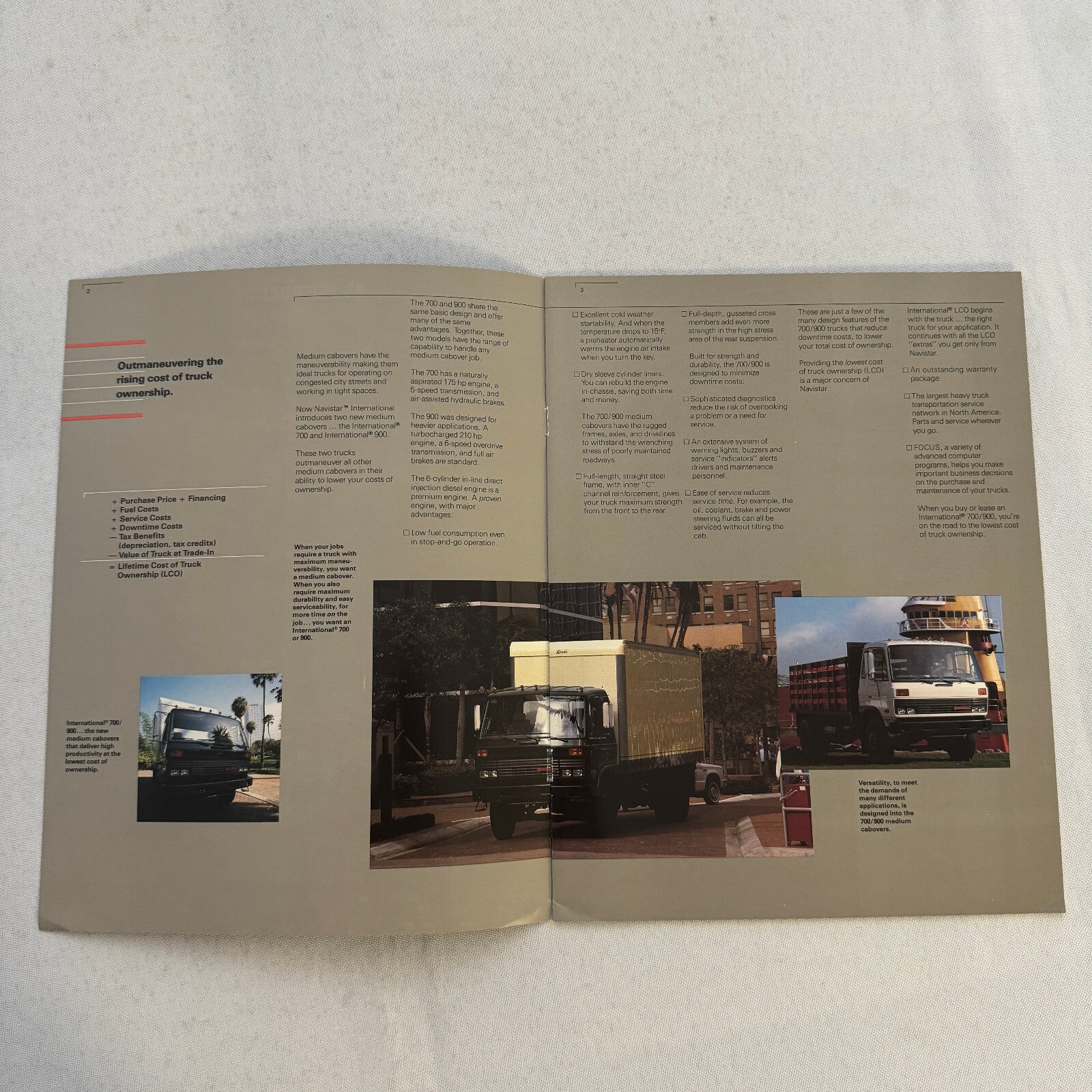 International Truck 700 and 900 Series Medium Cabover Sales Brochure Catalog