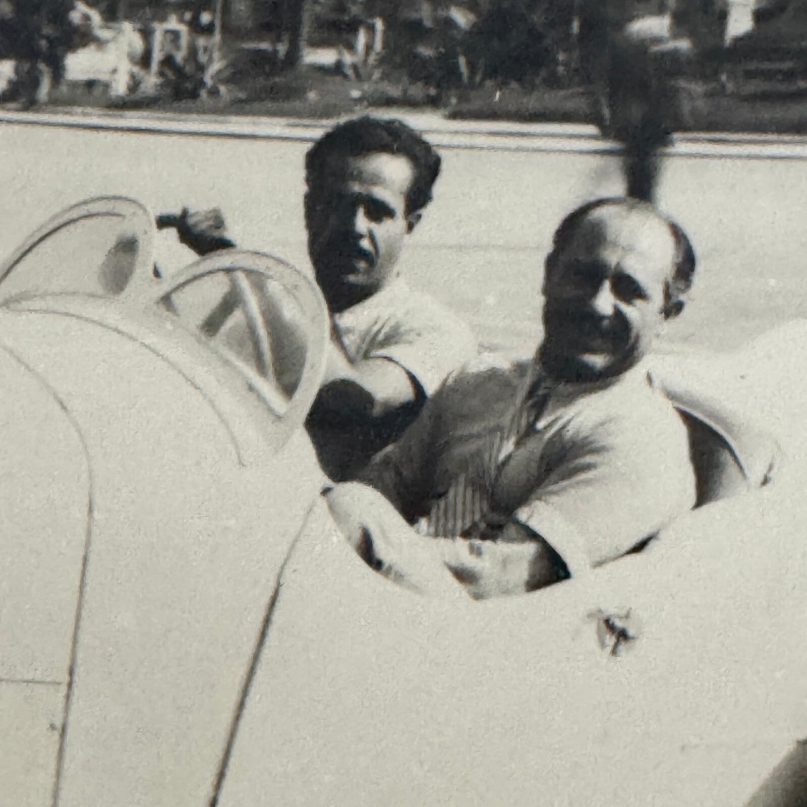 Vintage Italian Automobile Real Photo Postcard Post Card RPPC Men in Car