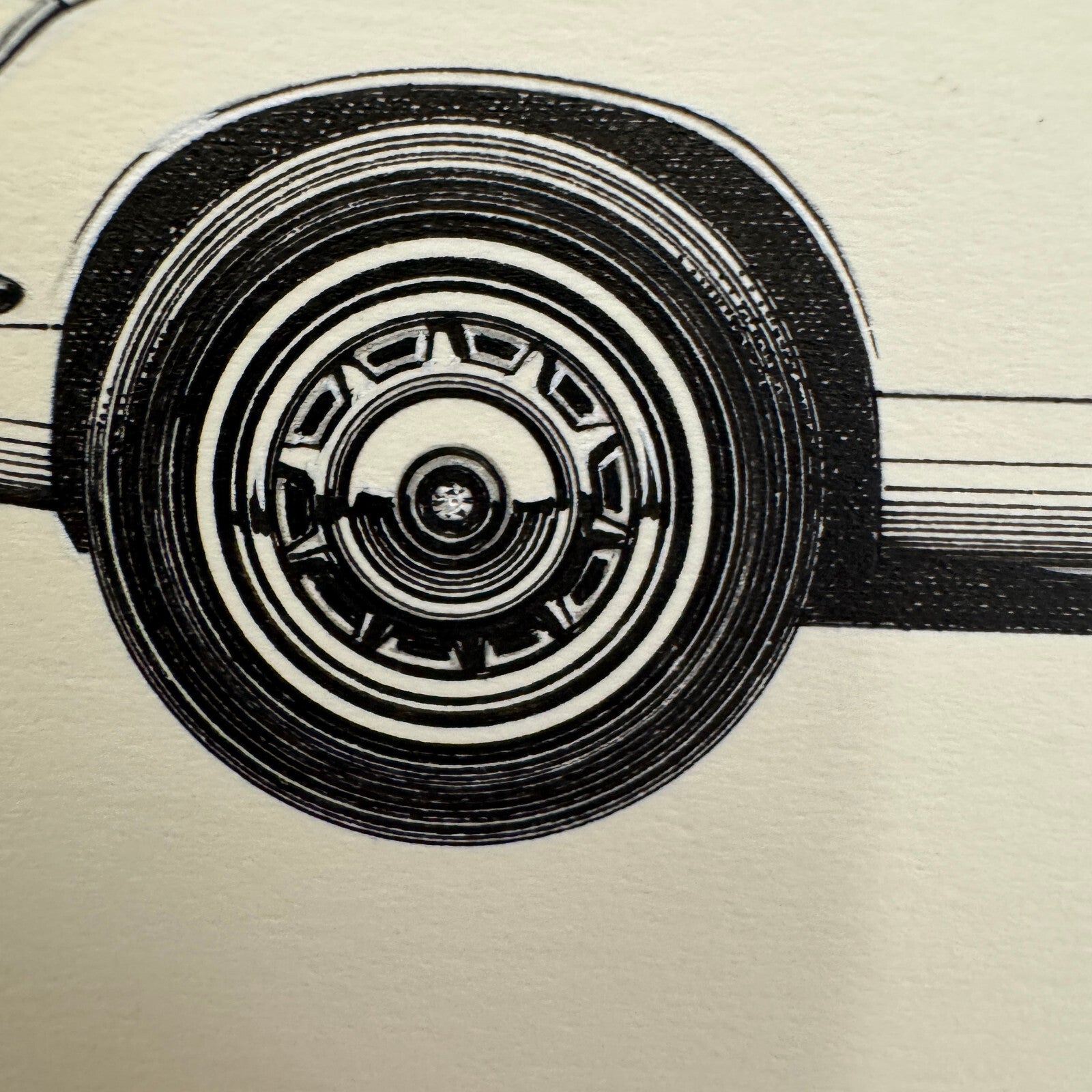 Jaguar E-Type Roadster Automobile Illustration Art Drawing Hand Drawn E Type