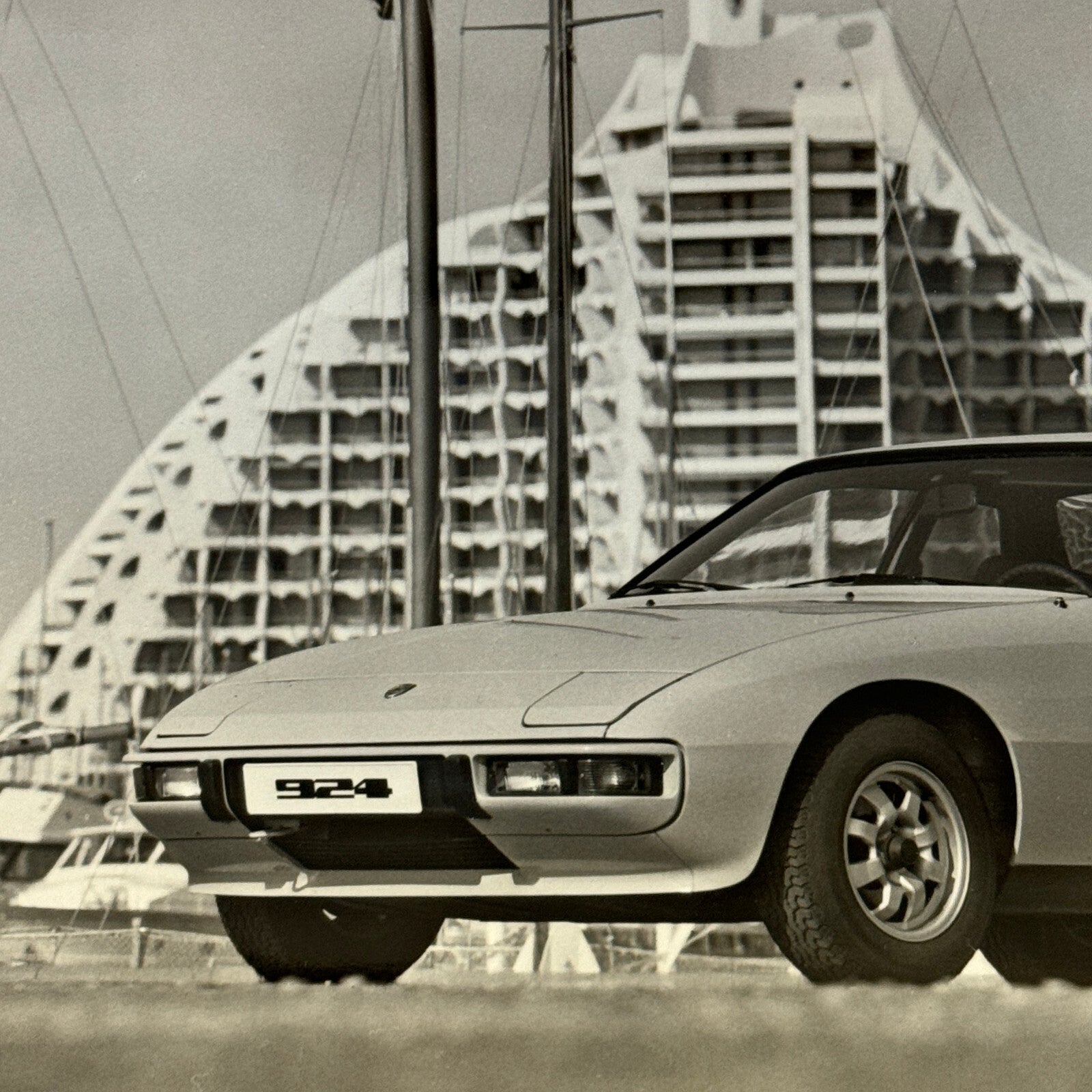 Porsche 924 Car Factory Press Photo Photograph Vintage