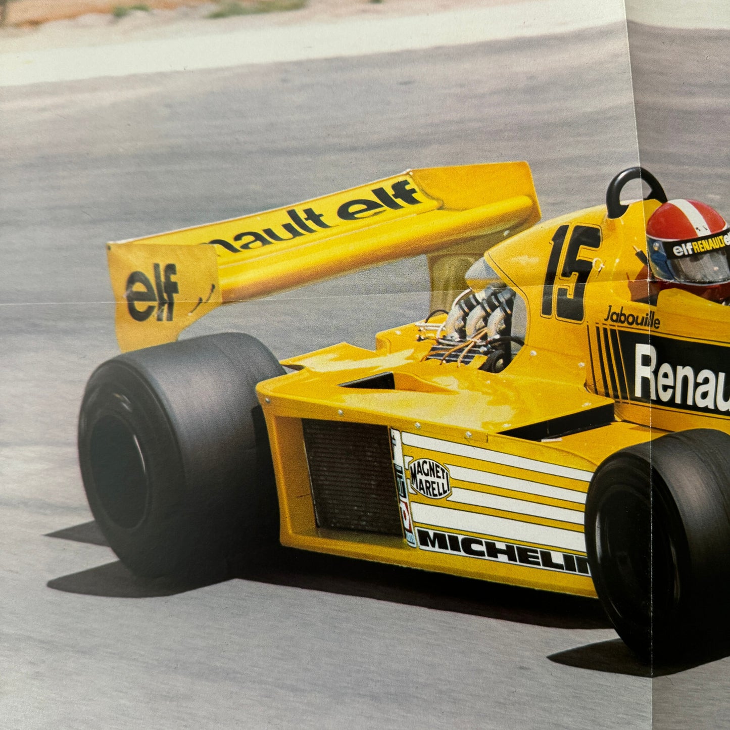 Vintage Renault ELF Racing Car Poster Jean Pierre Jabouille JP Jabouille
