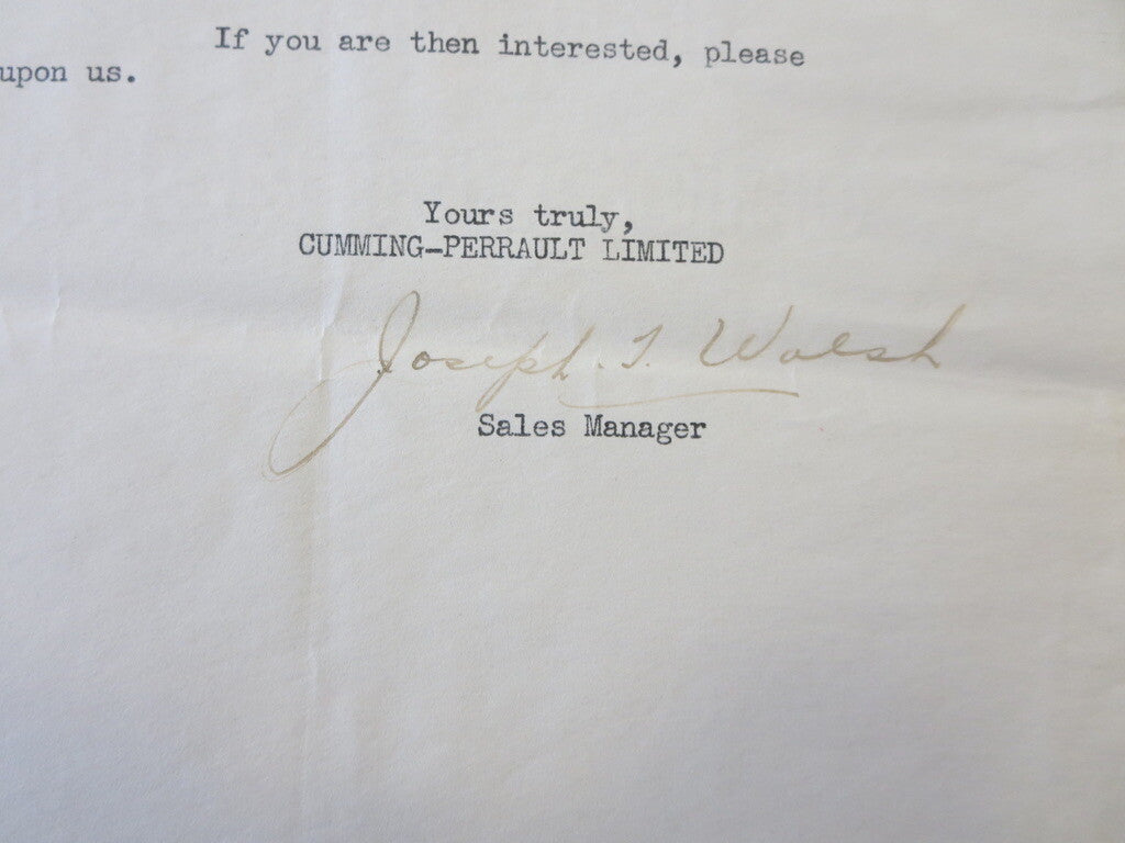 1944 1942 Ford Mercury Lincoln Zephyr Dealer Letter Letterhead Cumming Perrault