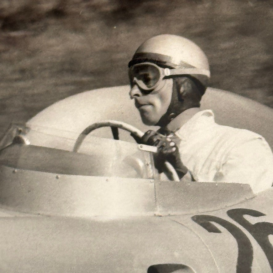 Vintage Racing Photo Photograph Print Unidentified Car Driver Julius Weitmann