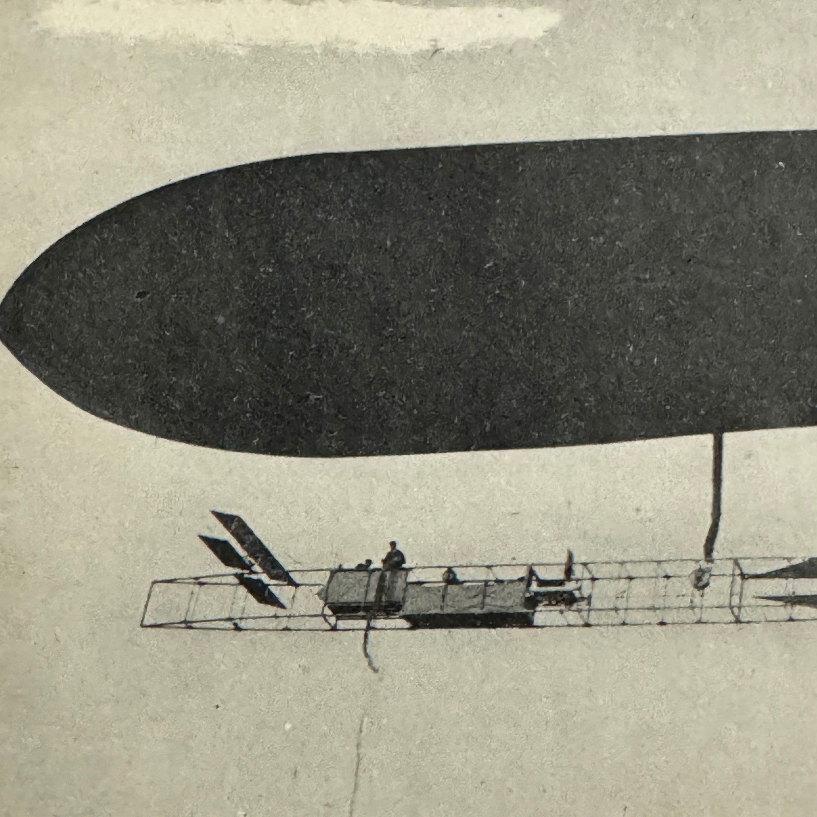 Vintage Zeppelin Airship Dirigible Postcard Post Card French 1909 Le Zodiac