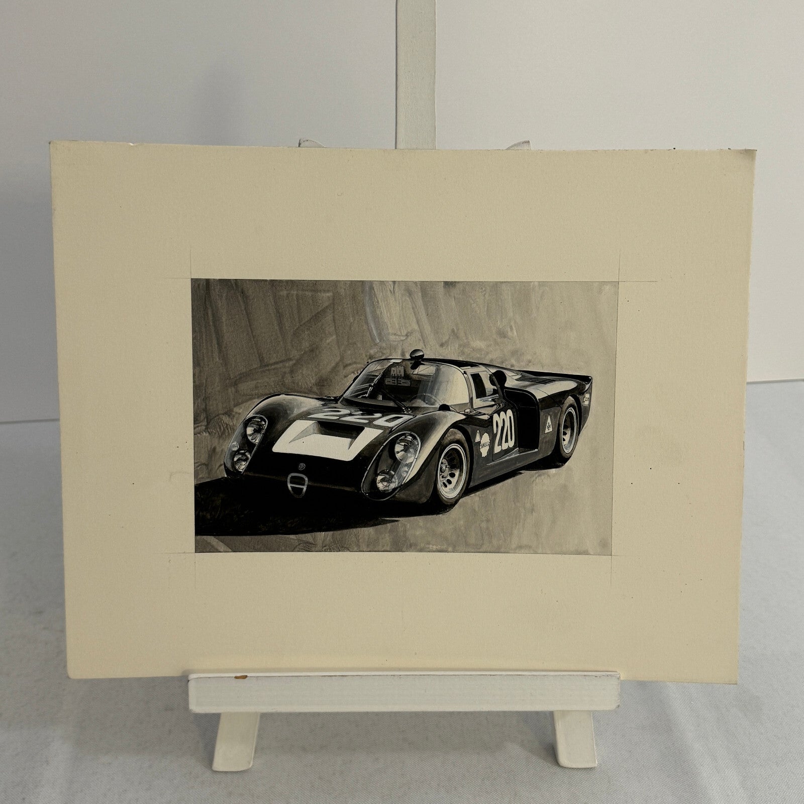 Alfa Romeo Racing Car Vintage Car Illustration Art Drawing Hand Drawn