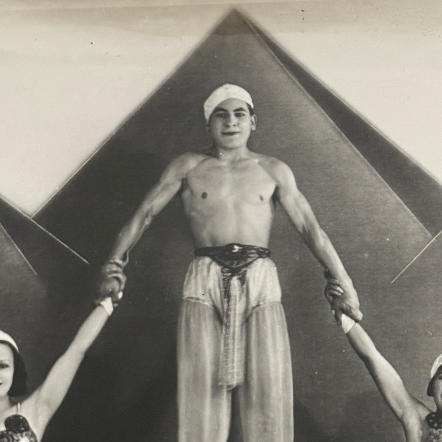 Vintage Circus Acrobat Act Balancing Photo Photograph Performers