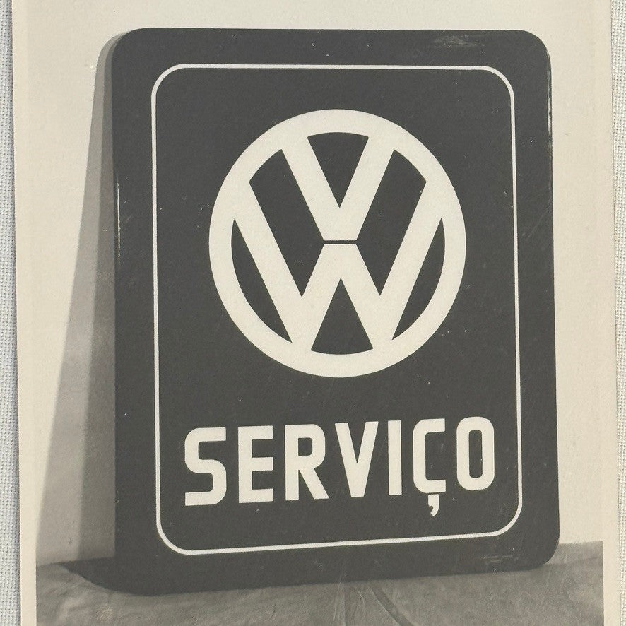Vintage Volkswagen VW Service Sign Photo Photograph Print Servico
