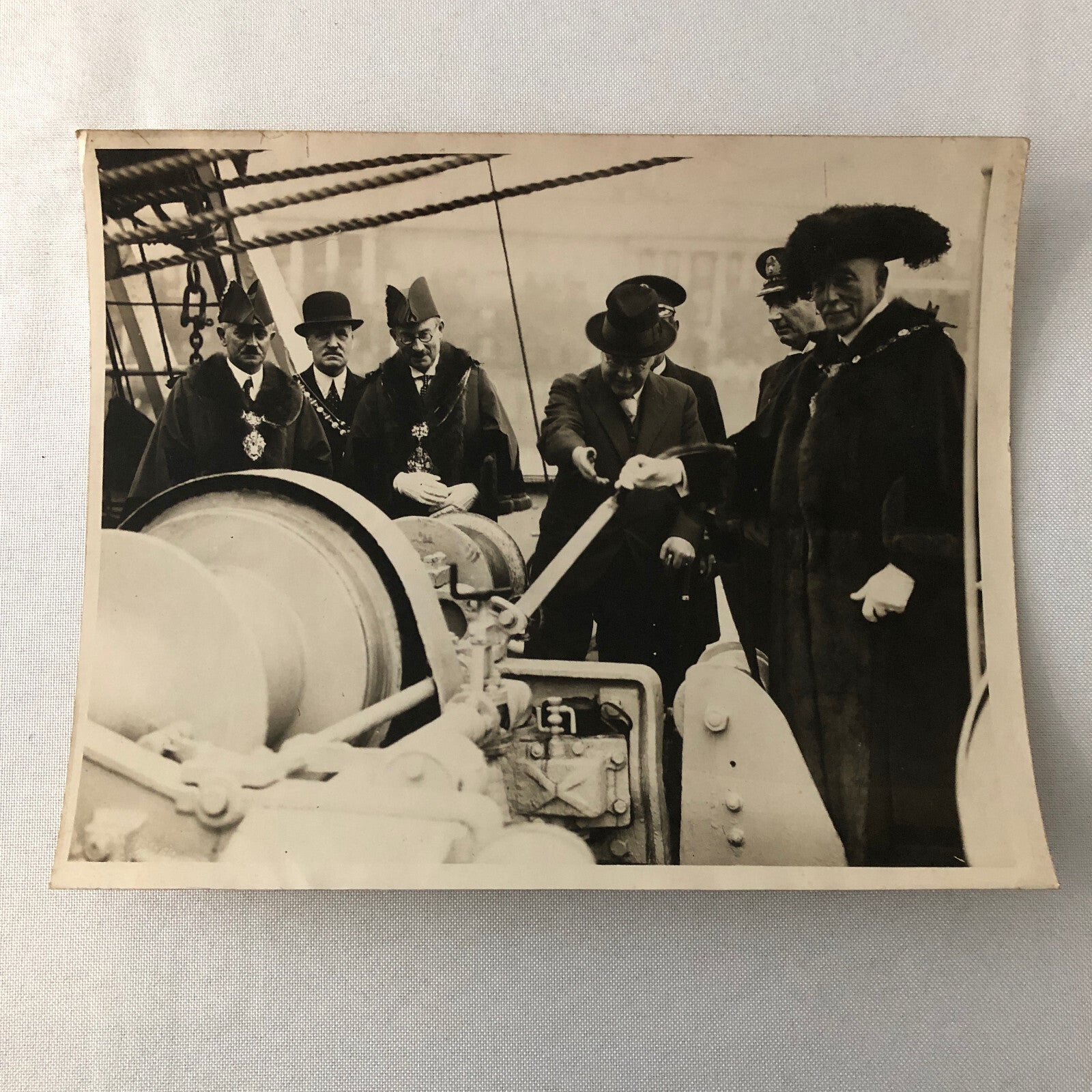 Vintage Press Photo Photograph London Mayor Postal Post Office Ship Boat 1934
