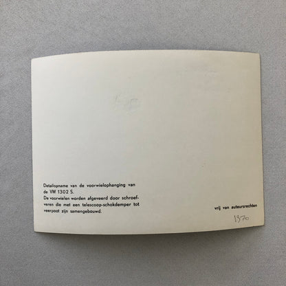 Vintage Volkswagen VW Beetle Factory Press Photo Photograph DUTCH Caption 1970