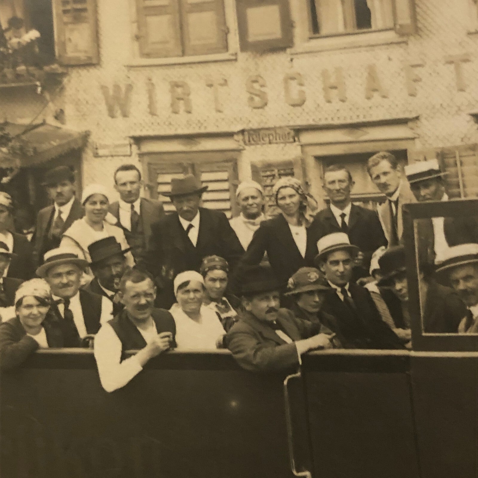 Vintage Photo Photograph Print People in Truck Germany Mogelsberg - Tag AL22SM1