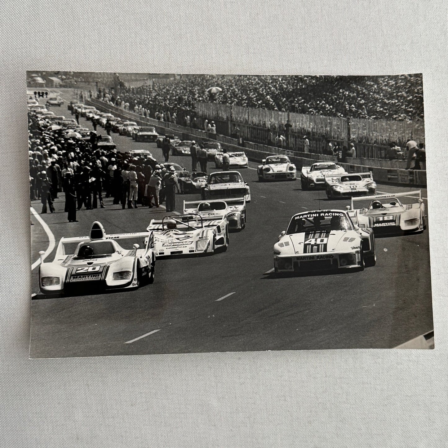 Vintage Racing Photo Photograph Print Martini Racing Porsche
