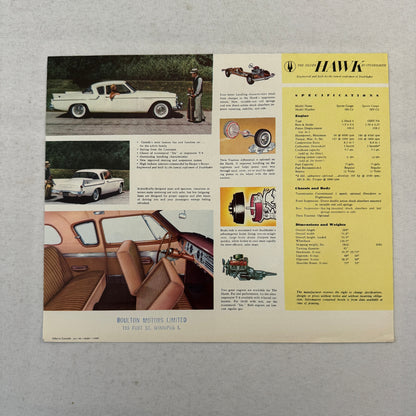 1959 Studebaker Silver Hawk Car Sales Brochure Catalog Vintage Advertising
