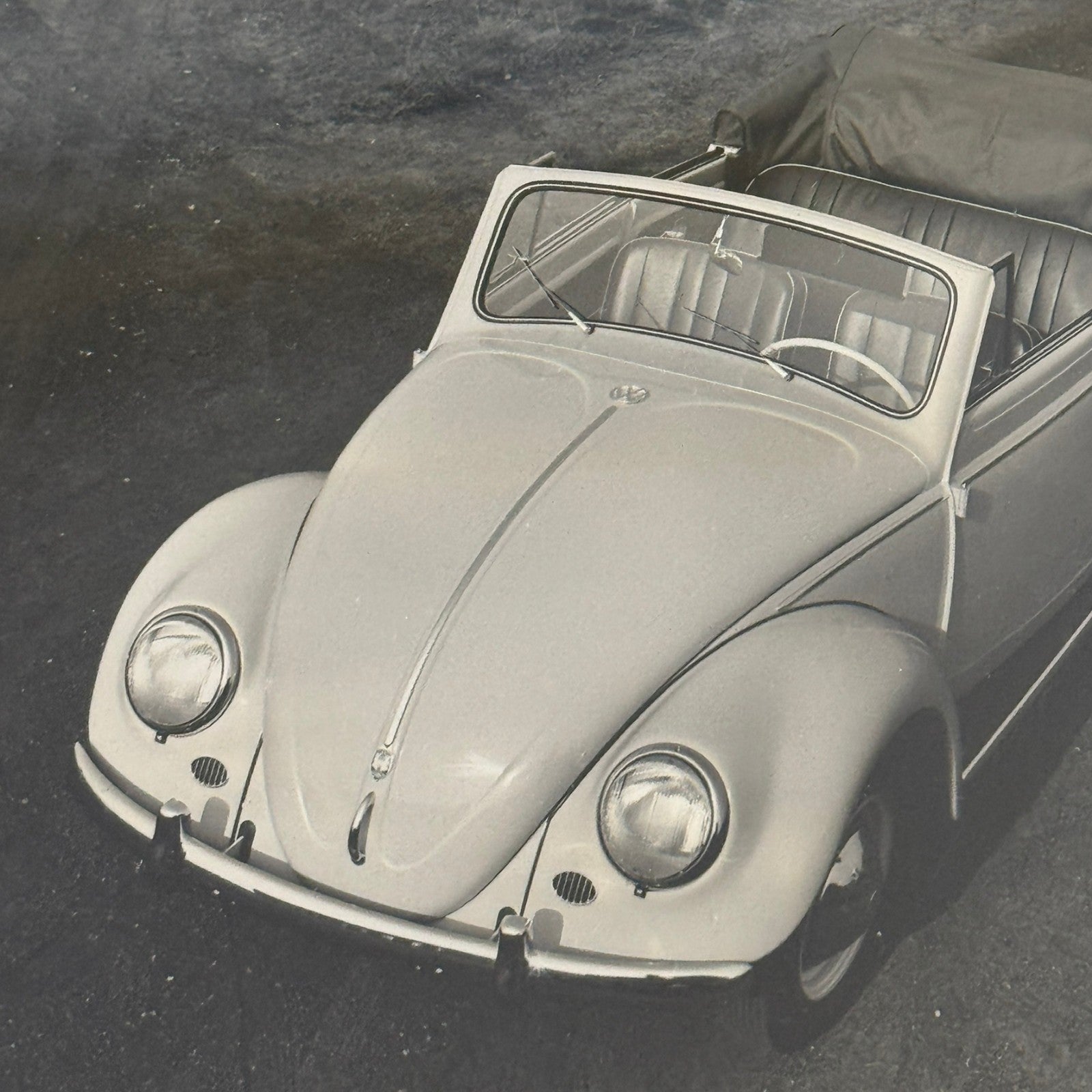 Vintage Volkswagen Beetle Convertible Cabriolet VW Automobile Photo Photograph