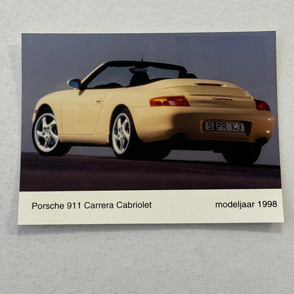 1998 Porsche 911 Carrera Cabriolet Convertible Factory Press Photo Photograph
