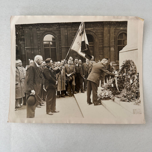 French Military Servicemen Memorial Ceremony in the UK Press Photo Photograph