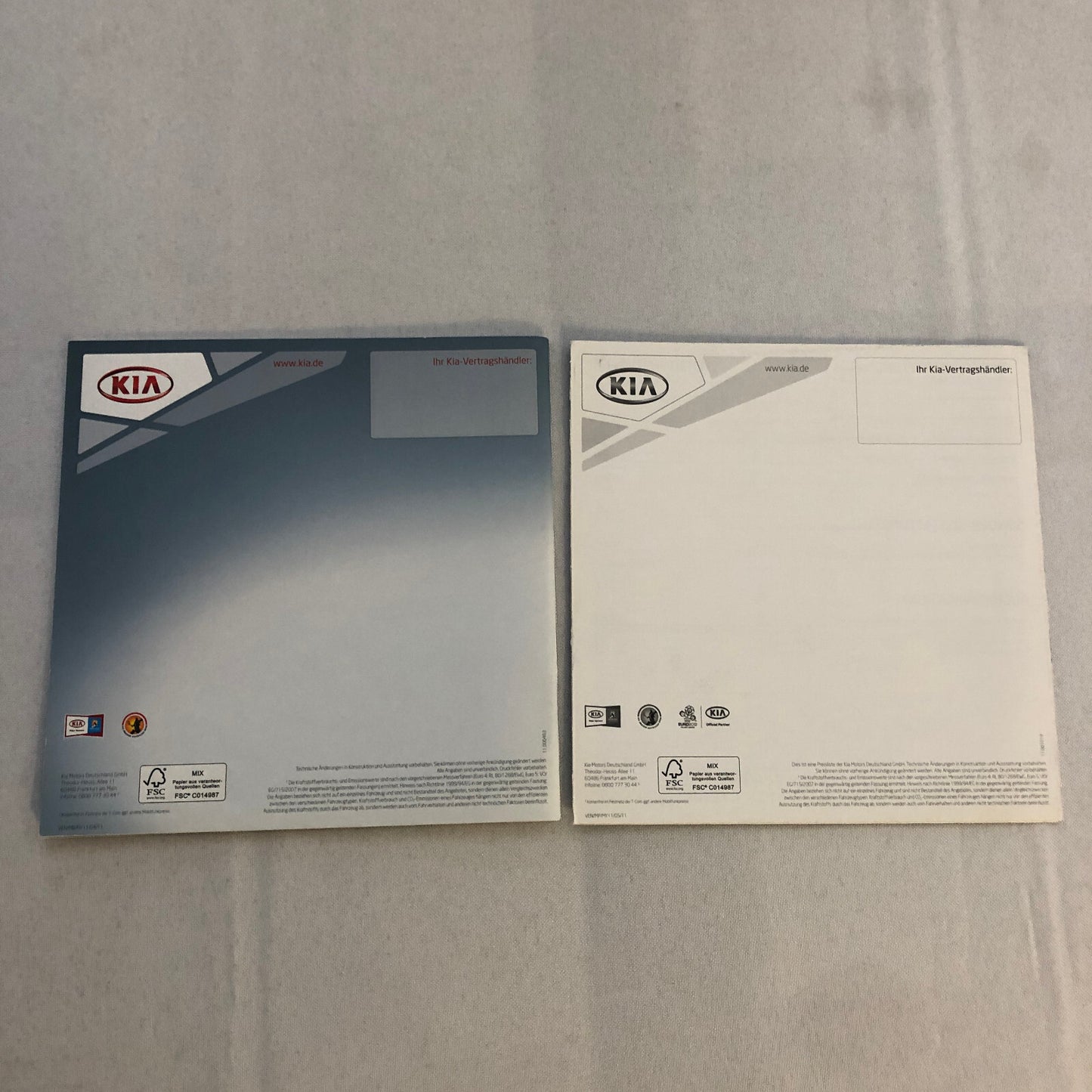 2011 Kia Venga Car Sales Brochure Catalog with Price List GERMAN Market