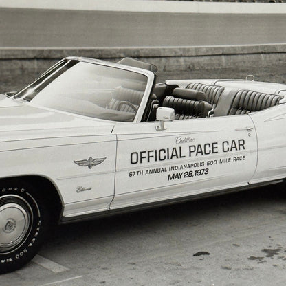 Vintage Indy 500 Racing Photo 1973 Cadillac Official Pace Car Photograph
