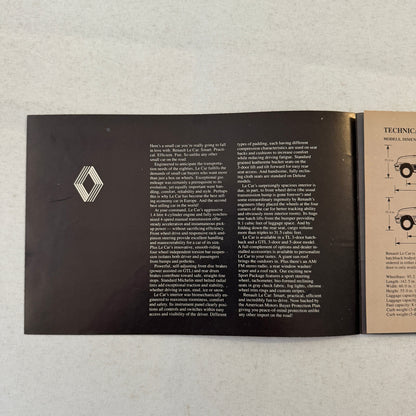 1982 Renault LeCar Car Sales Brochure Catalog Advertising Vintage